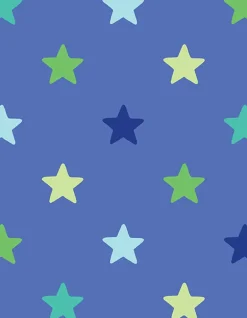 Blue Star Wrapping Paper