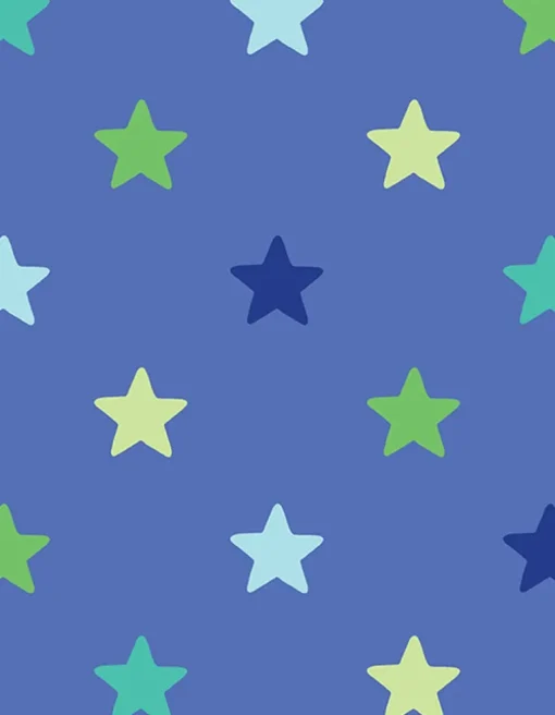 Blue Star Wrapping Paper