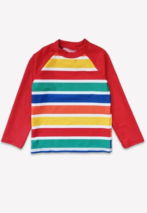 Happy Stripe Print Kids' Swim Rash Vest & Leggings Bundle