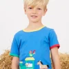 Organic Animal Train Applique T-Shirt