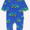 Organic Hillside Tractor Print Sleepsuit