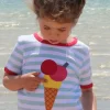 Organic Ice Cream Applique Short Sleeved T-Shirt