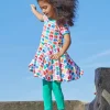 Organic Multi Elly Print Skater Dress