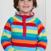 Organic Multi Stripe Cosy Fleece Sweatshirt