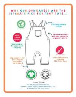 Organic Multi Stripe Dungarees