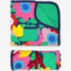 Organic Navy Flower Power Blanket