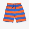 Organic Orange and Blue Stripe Shorts