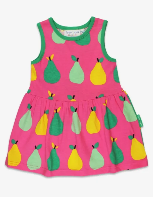Organic Pear Print Summer Dress