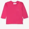 Organic Pink Basic Long-Sleeved T-Shirt