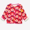 Organic Pink Flower Print Reversible Jacket