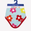 Organic Rainbow Bloom Print Dribble Bib