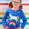 Organic Rainbow Unicorn Applique T-Shirt