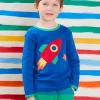 Organic Rocket Planet Applique T-Shirt
