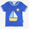 Organic St Ives Boat Applique Short Sleeved T-Shirt