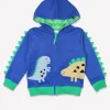 Organic Tonal Dinosaur Applique Hoodie