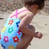 Rainbow Bloom Print Kids' Swimsuit
