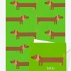 Sausage Dog Gift Wrap + Personalised Card Bundle