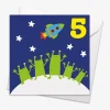 Age 5 Aliens Birthday Card