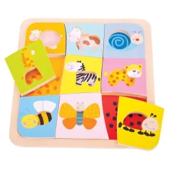 Animal Patterns Puzzle - Wooden