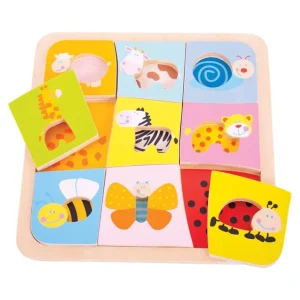 Animal Patterns Puzzle - Wooden