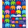 Birthday Multi Elephant Gift Wrap + Personalised Card Bundle