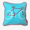 Blue Bike Cushion Cover