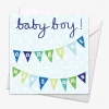 Boy Bunting Baby Card