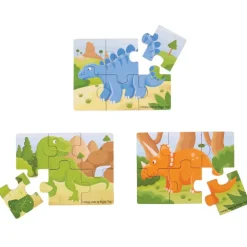 Dinosaur (6 Piece Puzzles) - 3 Puzzles