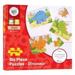 Dinosaur (6 Piece Puzzles) - 3 Puzzles