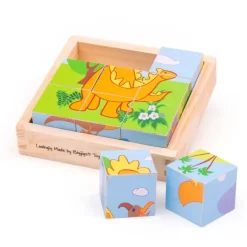 Dinosaur Cube Puzzle - Wooden