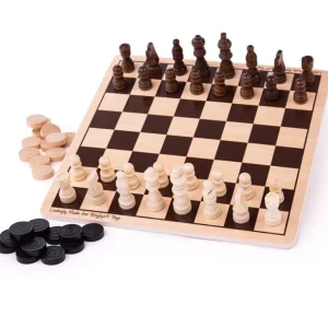 Draughts and Chess Set - FSC® Certified Wood