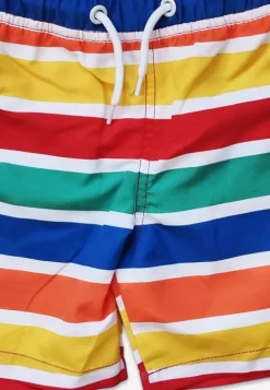 Happy Stripe Print Kids' Swim Shorts