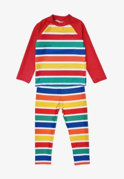 Happy Stripe Print Kids' Swim Rash Vest & Leggings Bundle