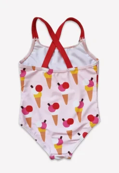 Ice Cream Cones Print Kids' Swimsuit