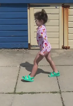 Ice Cream Cones Print Long-Sleeved Kids' Swimsuit