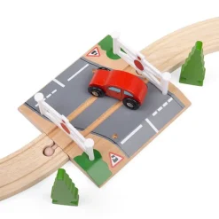 Level Crossing - Wooden Toy Train Accessory