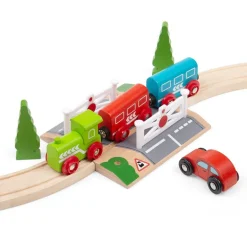 Level Crossing - Wooden Toy Train Accessory