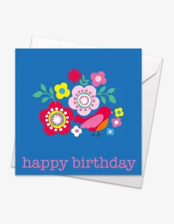 Multi Bird Birthday Card