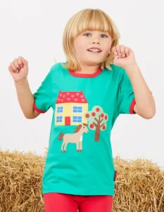 Organic Animal Farm Applique T-Shirt