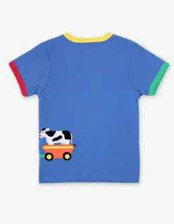 Organic Animal Train Applique T-Shirt