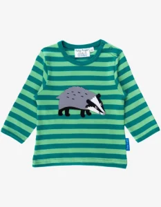Organic Badger Applique Long-Sleeved T-Shirt