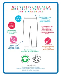 Organic Blue Basic Leggings