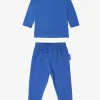 Organic Blue Basic Long-Sleeved T-Shirt & Leggings Bundle