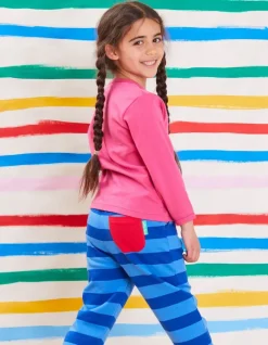 Organic Blue Blue Striped Joggers