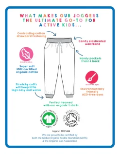 Organic Blue Blue Striped Joggers