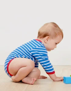 Organic Blue Breton Bodysuit