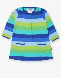 Organic Blue Multi Stripe Dress