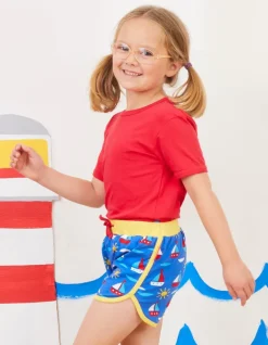 Organic Boat Print Running Shorts