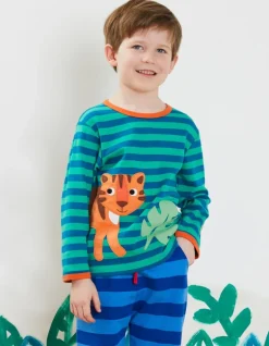 Organic Born Free Tiger Applique T-Shirt