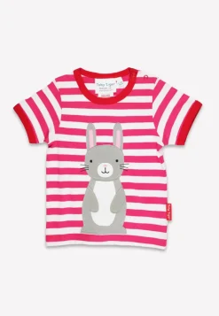 Organic Bunny Applique Short Sleeved T-Shirt